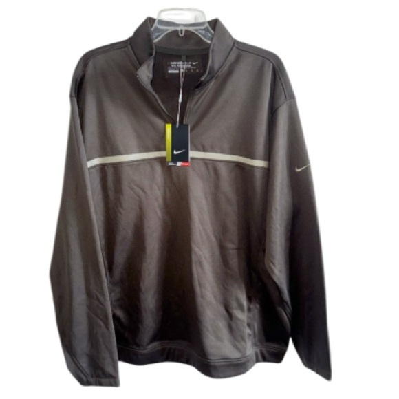 NWT Nike Golf Tour Brown Performance 1/4 Zip Lightweight Pullover Jacket Size XL - Picture 3 of 11